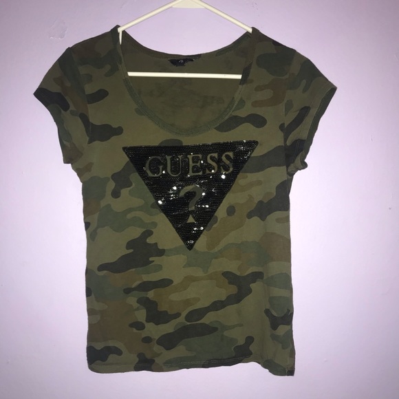 camo guess shirt